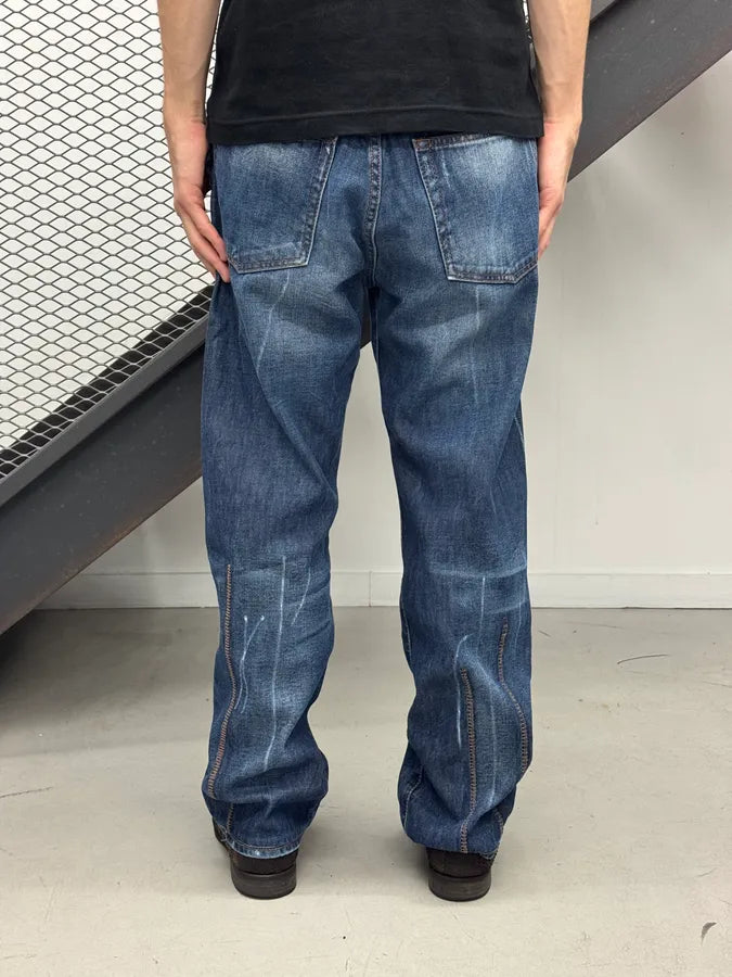 2010S Cavalli Navy Faded Storm Denim Jeans GfhJzZK 2