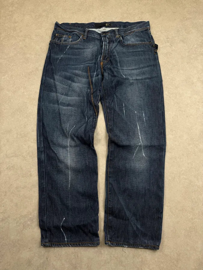 2010S Cavalli Navy Faded Storm Denim Jeans GfhJzZK 3