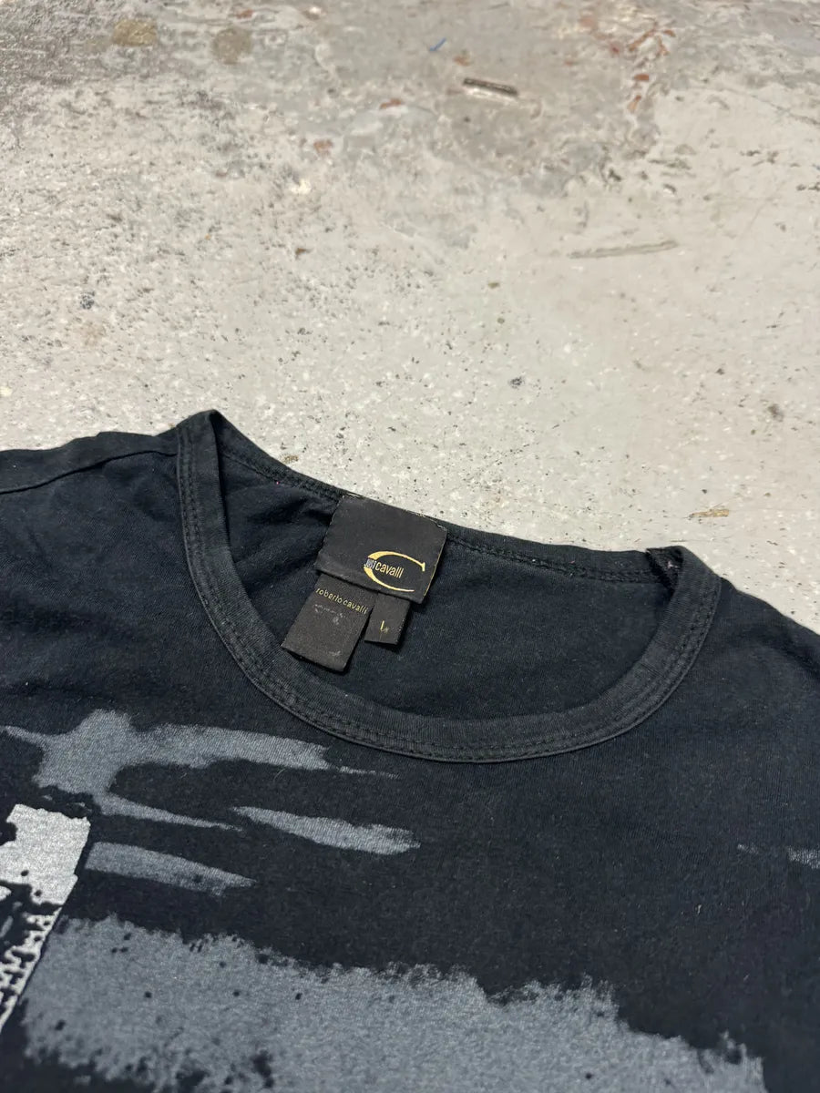 Cavalli Nightmare Citizen Black T-Shirt adRWLbo 4