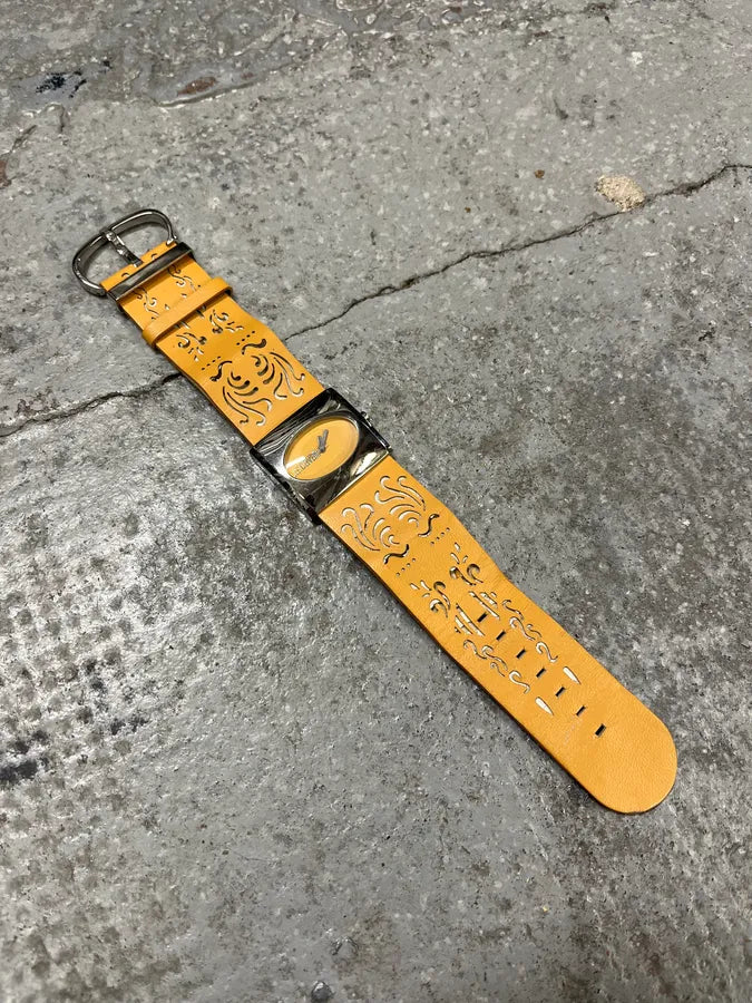 Cavalli Orange Leather Bracelet Watch (OS) coudwuY 1