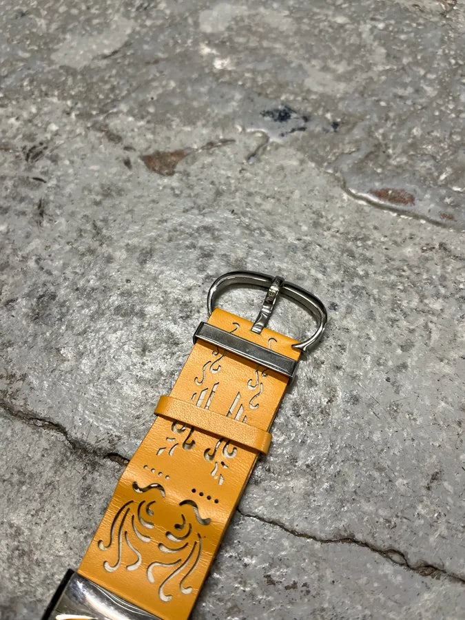 Cavalli Orange Leather Bracelet Watch (OS) coudwuY 4