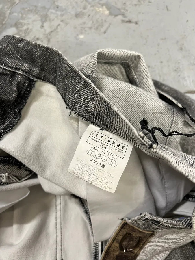 Cavalli Overprint Shadow Faded Grey White Pants TaASeqW 13