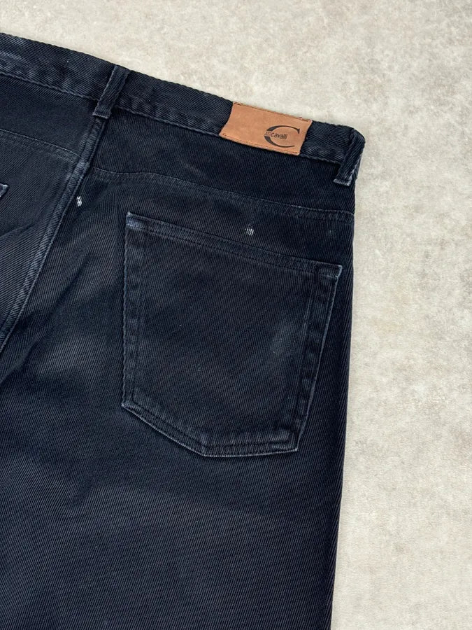 2000s Cavalli Archive Cat Navy Gradient Denim Jeans fcqFrGE 7