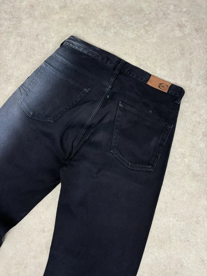 2000s Cavalli Archive Cat Navy Gradient Denim Jeans fcqFrGE 6