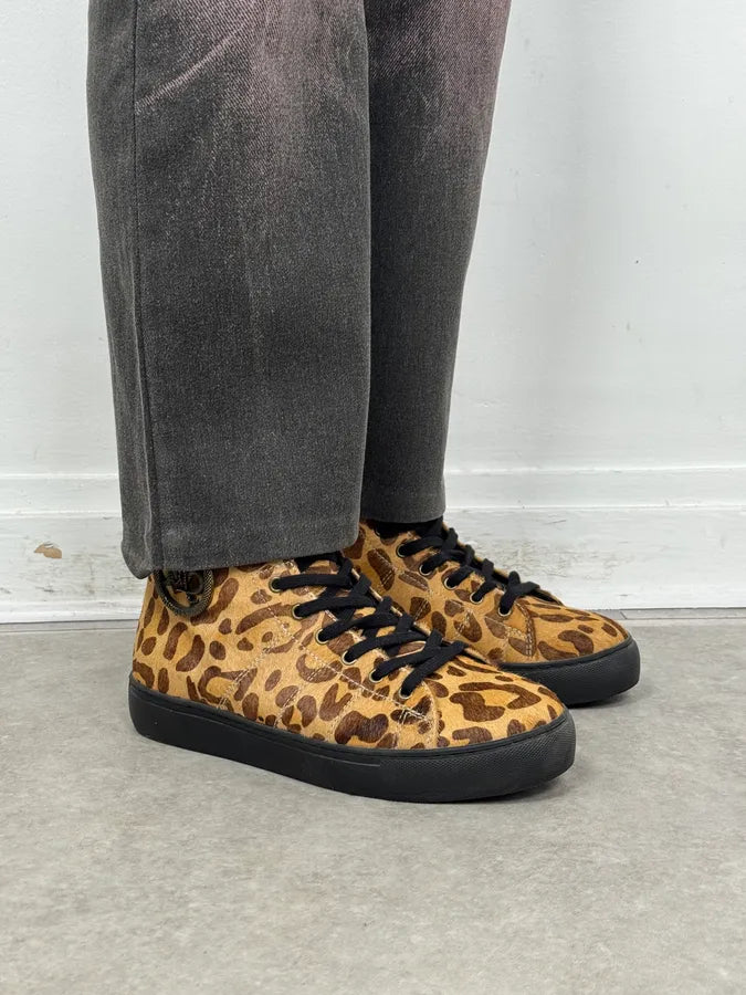 Cavalli Pony Hair Leopard High Leather Sneakers ITevDaS 2