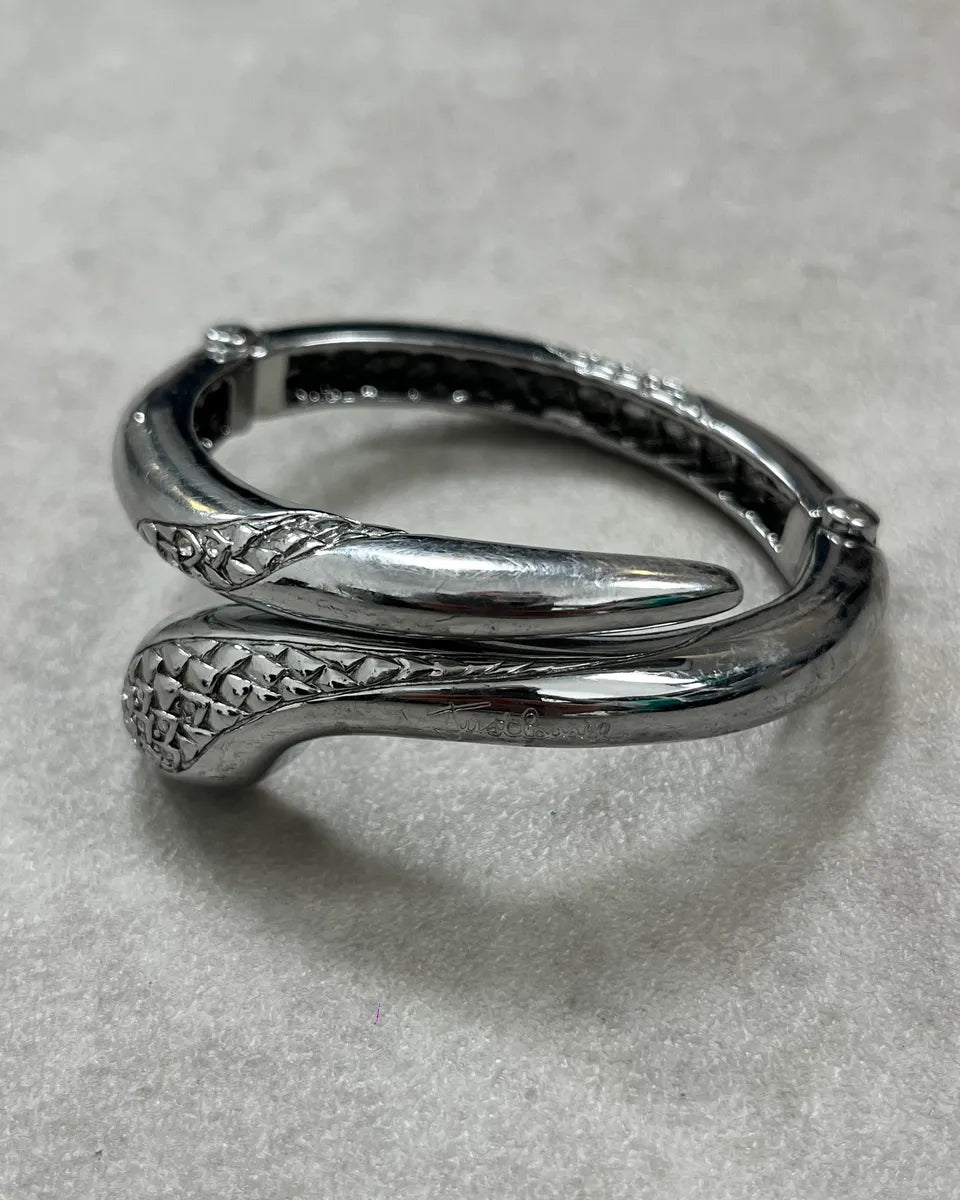Cavalli Silver Metal Snake Bangle Bracelet ufqKfzD 0