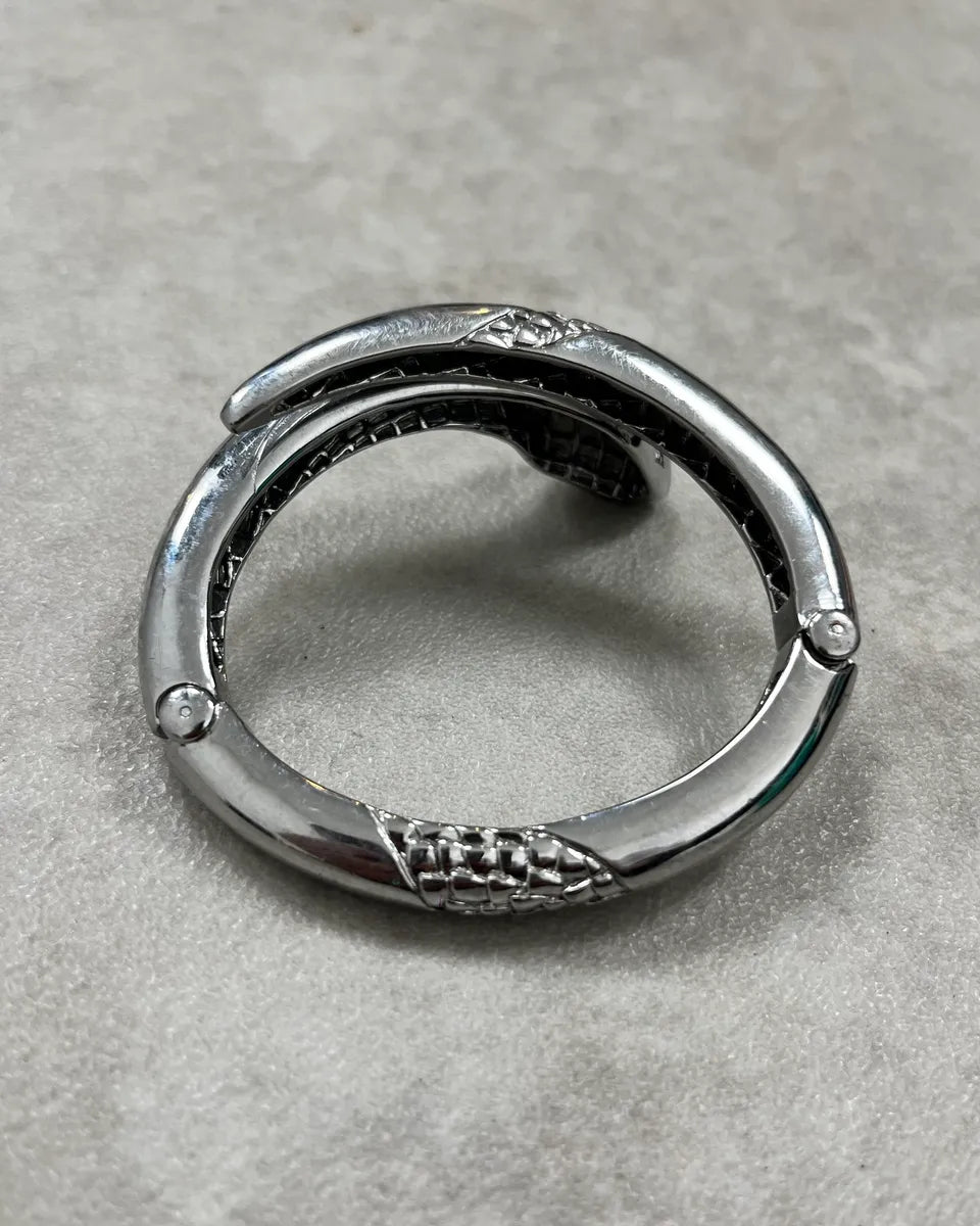 Cavalli Silver Metal Snake Bangle Bracelet ufqKfzD 5