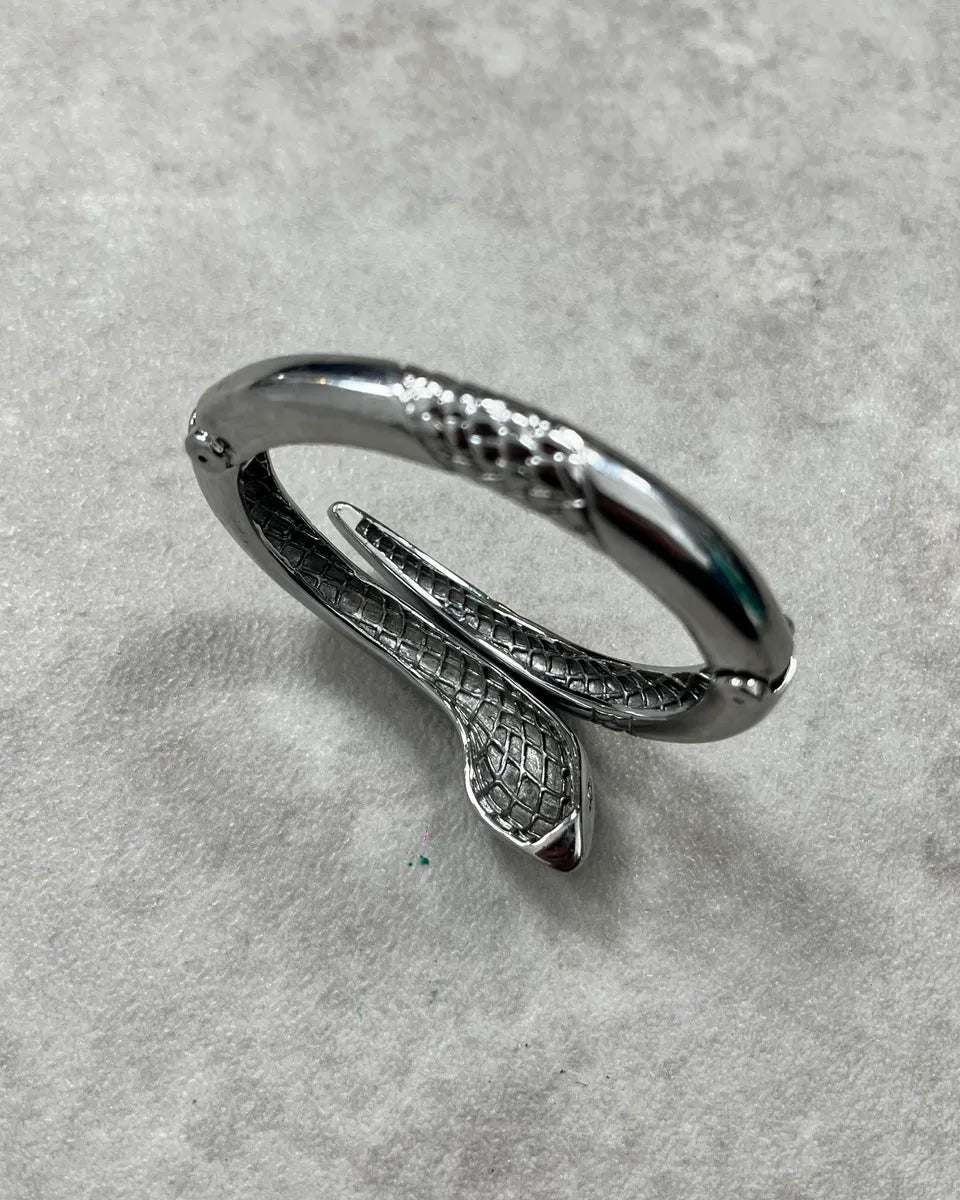 Cavalli Silver Metal Snake Bangle Bracelet ufqKfzD 6
