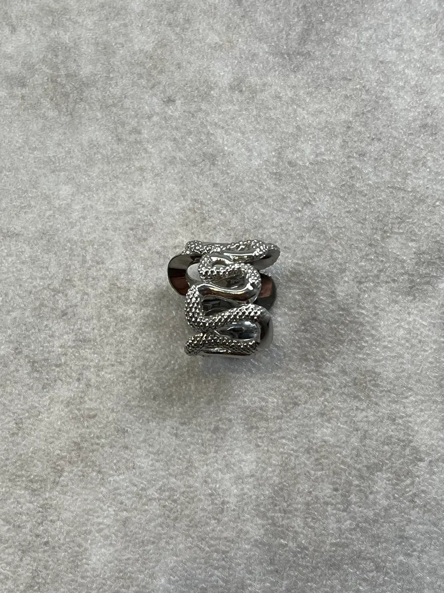 Cavalli Silver Metal Textured Ring NQMjbhq 2