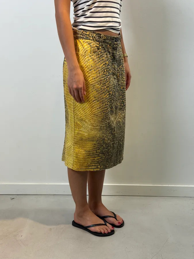 2000s Roberto Cavalli Python Bees Skirt PwaqzmM 1