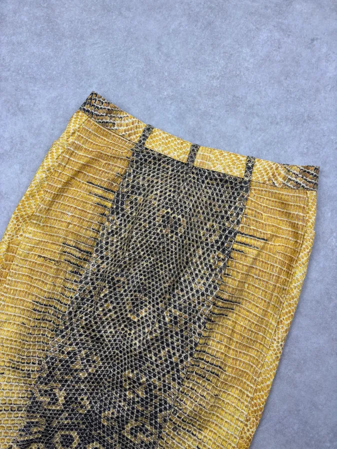 2000s Roberto Cavalli Python Bees Skirt PwaqzmM 6