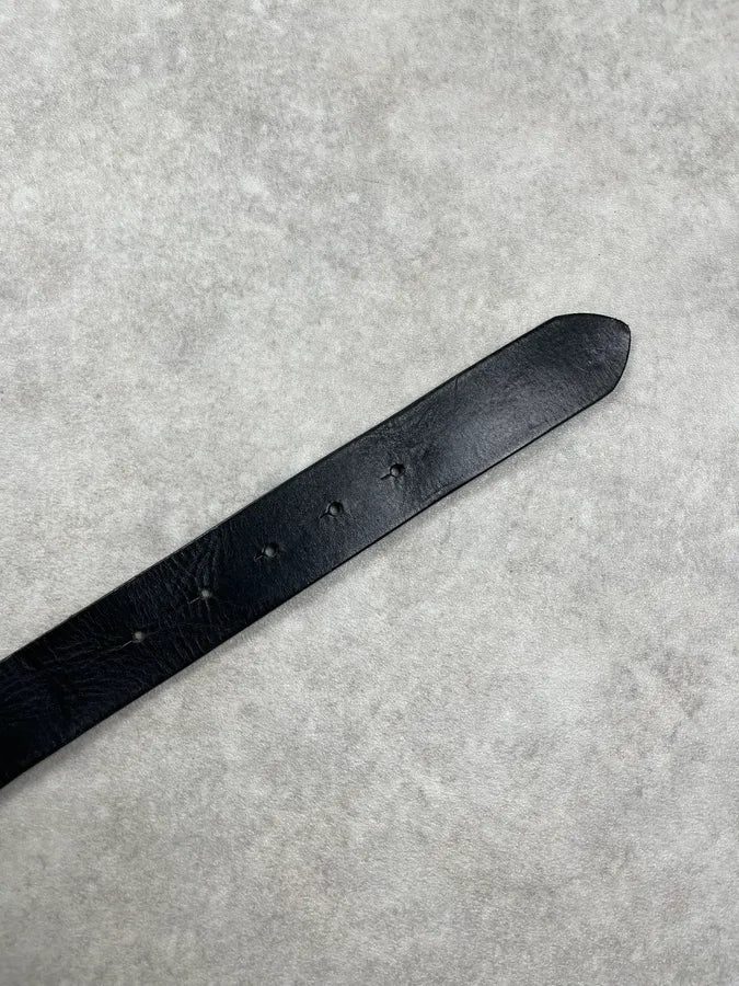 Cavalli Snake Buckle Black Leather Belt PUDZcNL 6