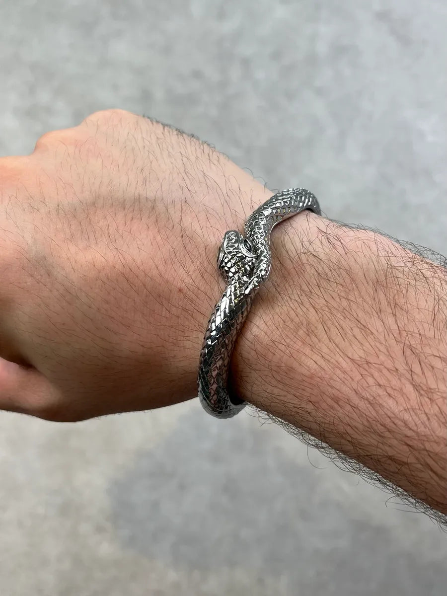 Cavalli Snake Grey Steel Bracelet rHhoGfF 2