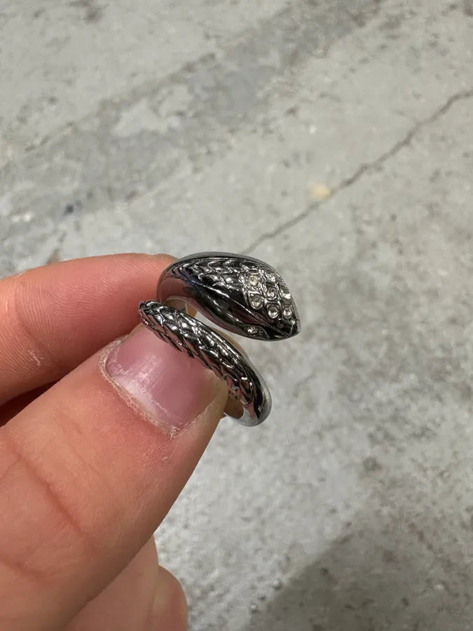 Cavalli Snake Ornament Circular Ring (OS) CpWLWxP 0