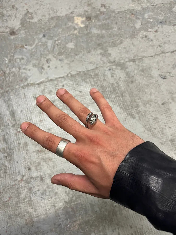 Cavalli Snake Ornament Circular Ring (OS) CpWLWxP 1