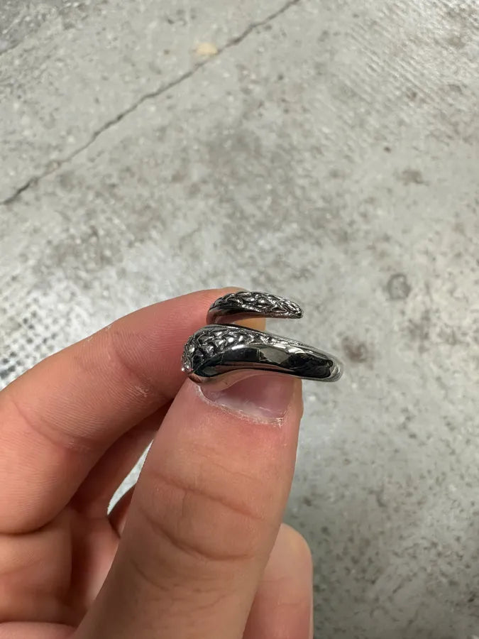 Cavalli Snake Ornament Circular Ring (OS) CpWLWxP 3