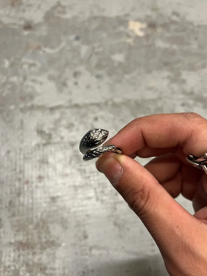 Cavalli Snake Ornament Circular Ring (OS) CpWLWxP 4