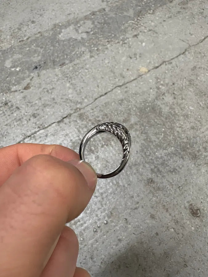 Cavalli Snake Ornament Circular Ring (OS) CpWLWxP 5