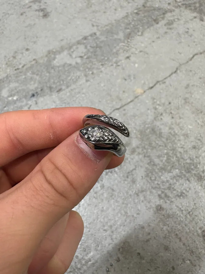 Cavalli Snake Ornament Circular Ring (OS) CpWLWxP 6