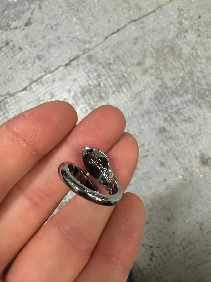 Cavalli Snake Ornament Circular Ring (OS) CpWLWxP 7