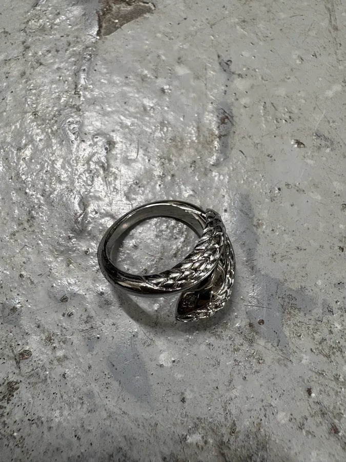 Cavalli Snake Ornament Metal Ring (OS) mAmjRtF 0