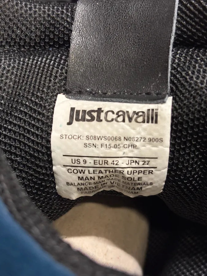 AW2008 Cavalli Snakeskin Effect Blue & Black High Sneakers CSBrgVQ 8