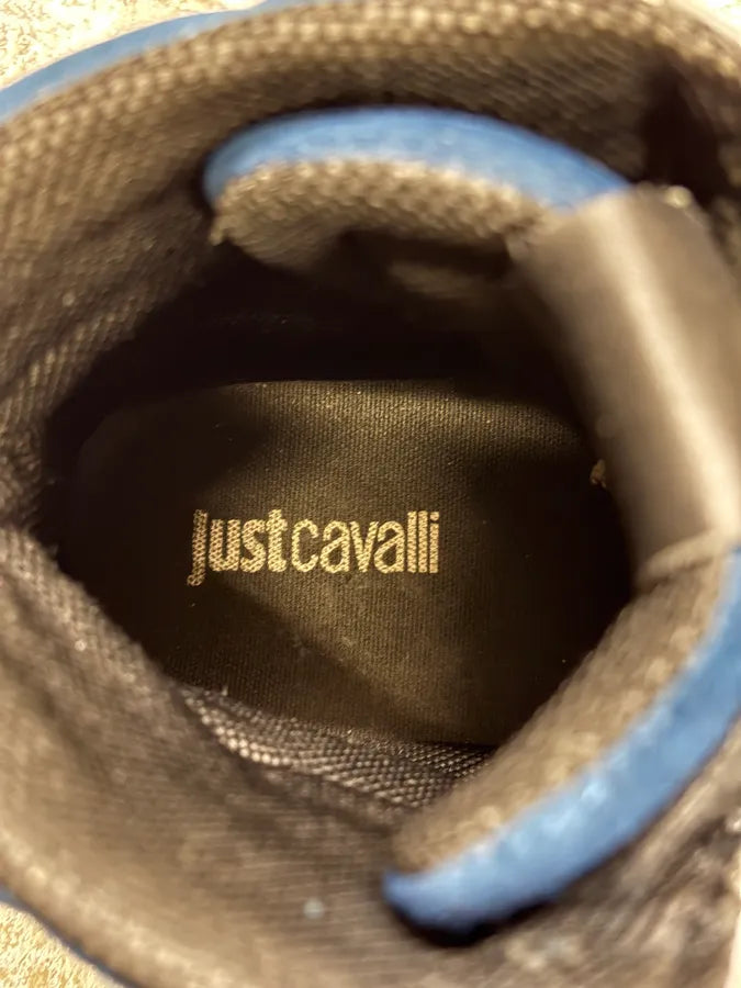 Cavalli Snakeskin Effect Blue & Black High Sneakers CSBrgVQ 9