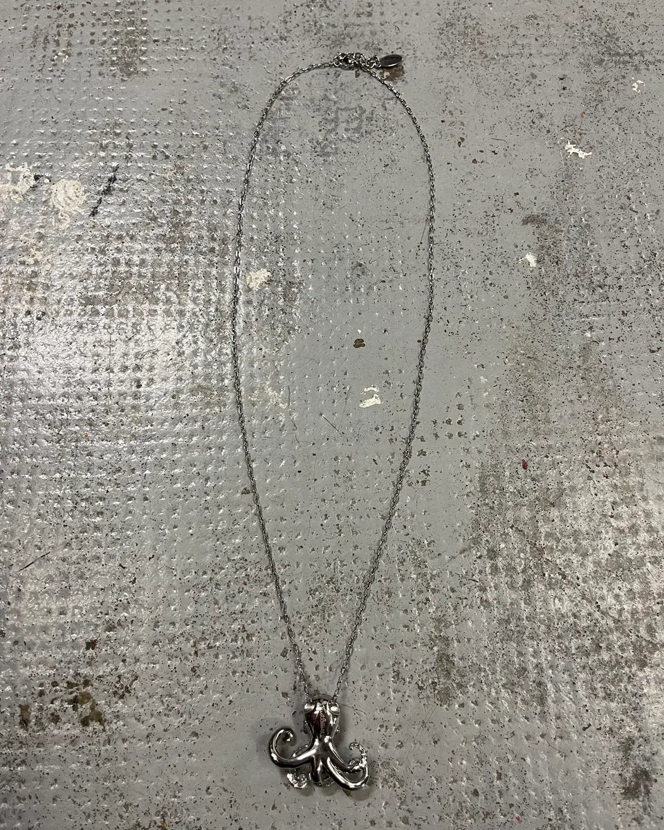 Cavalli Stainless Steel Purple Strass Octopus Pendant Necklace YtStPAl 4