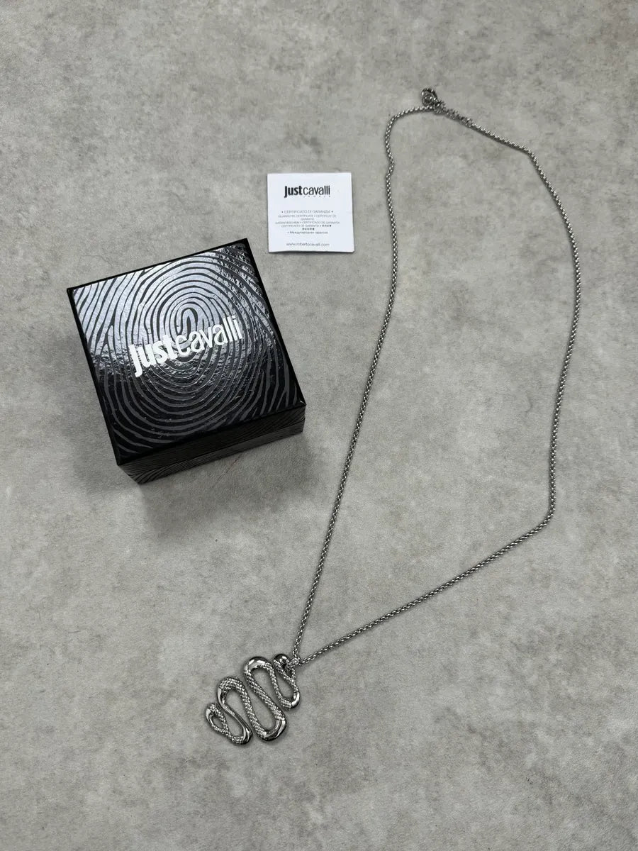 Cavalli Steel Snake Necklace NSekqvb 0