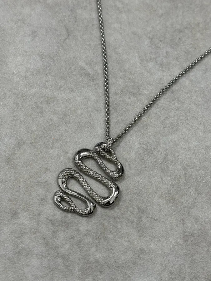 Cavalli Steel Snake Necklace NSekqvb 2