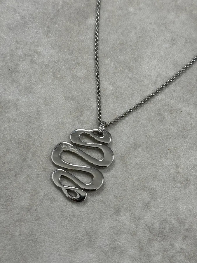 Cavalli Steel Snake Necklace NSekqvb 4