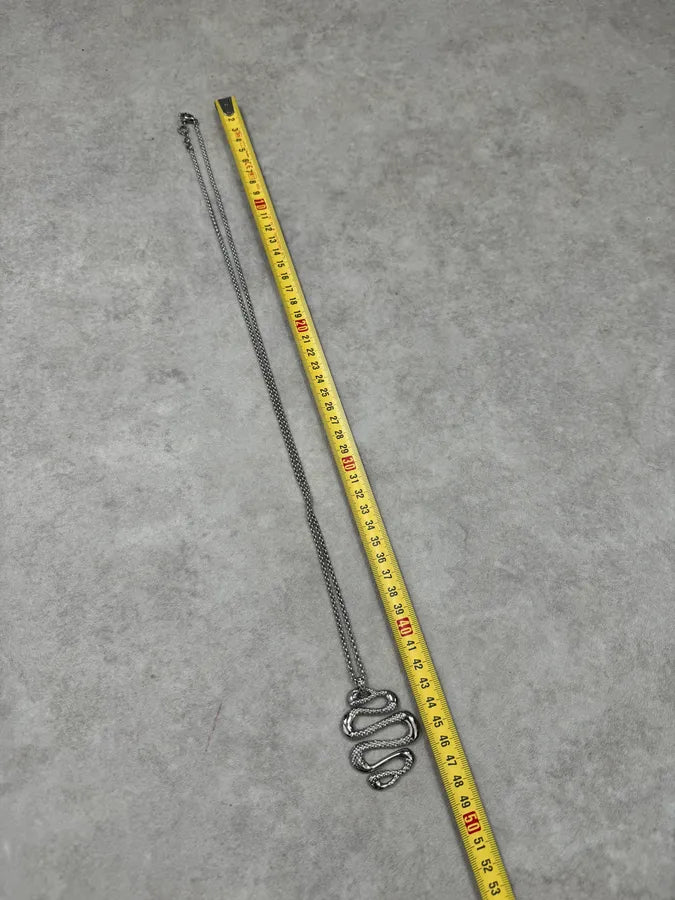 Cavalli Steel Snake Necklace NSekqvb 5