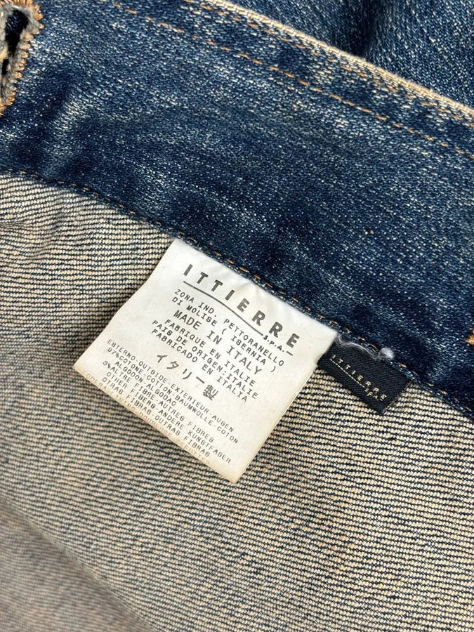 2000s Cavalli Blue Faded Studded Denim Jacket OsDNHak 14