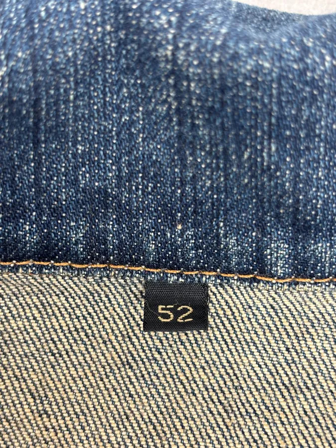 2000s Cavalli Blue Faded Studded Denim Jacket OsDNHak 12