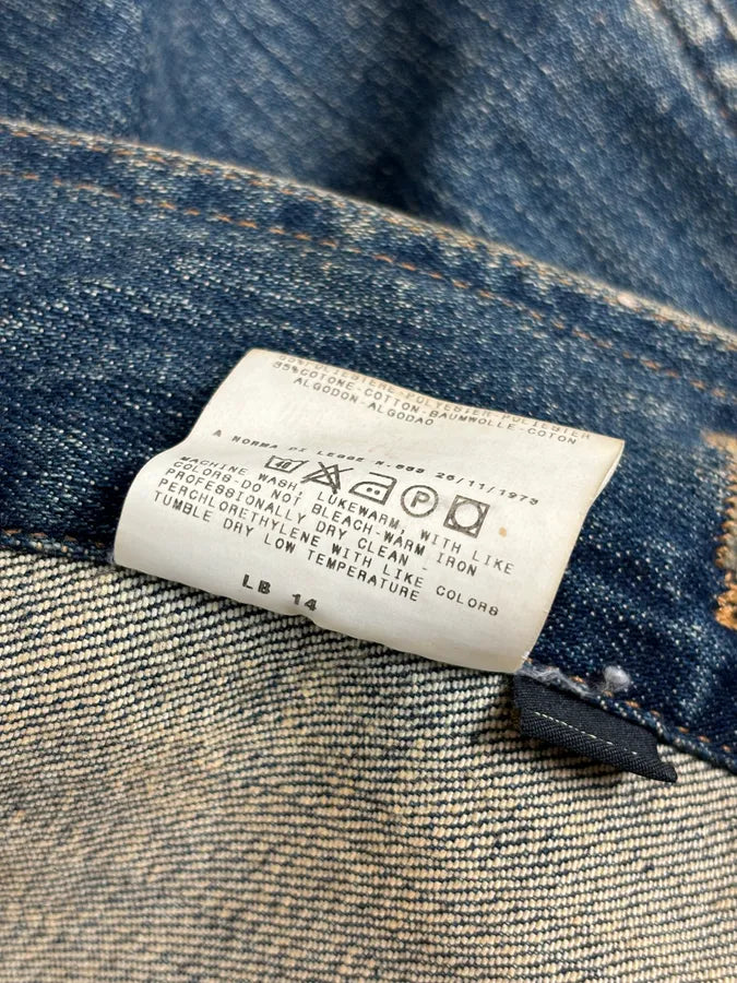 2000s Cavalli Blue Faded Studded Denim Jacket OsDNHak 13