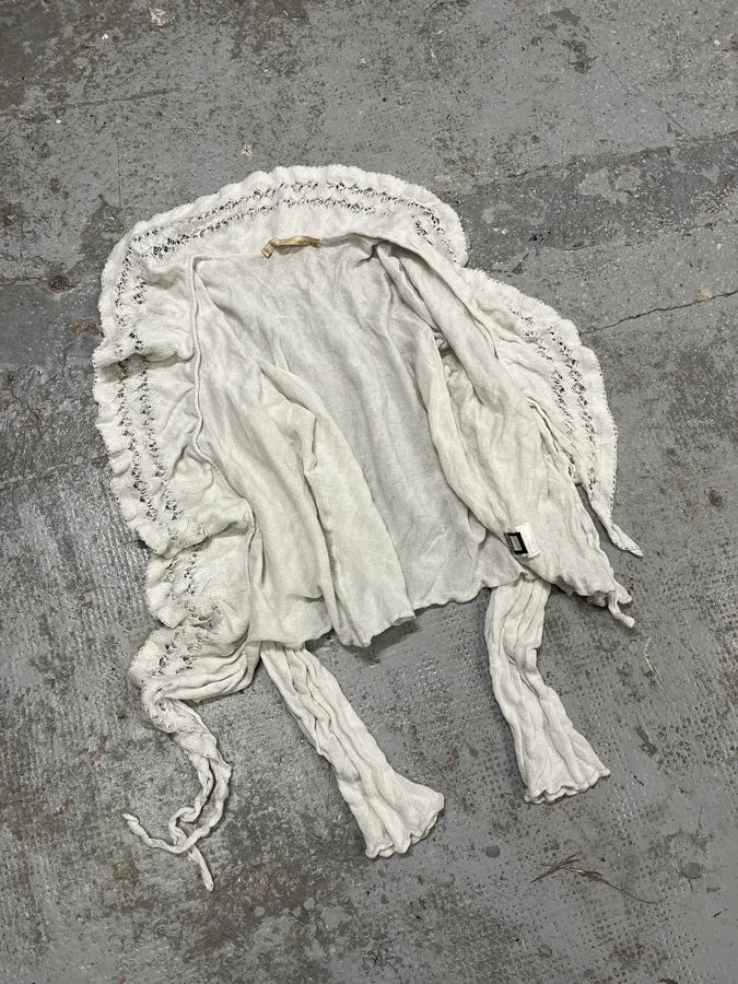 Cavalli White Mesh Cardigan Top Idbyqkm 1