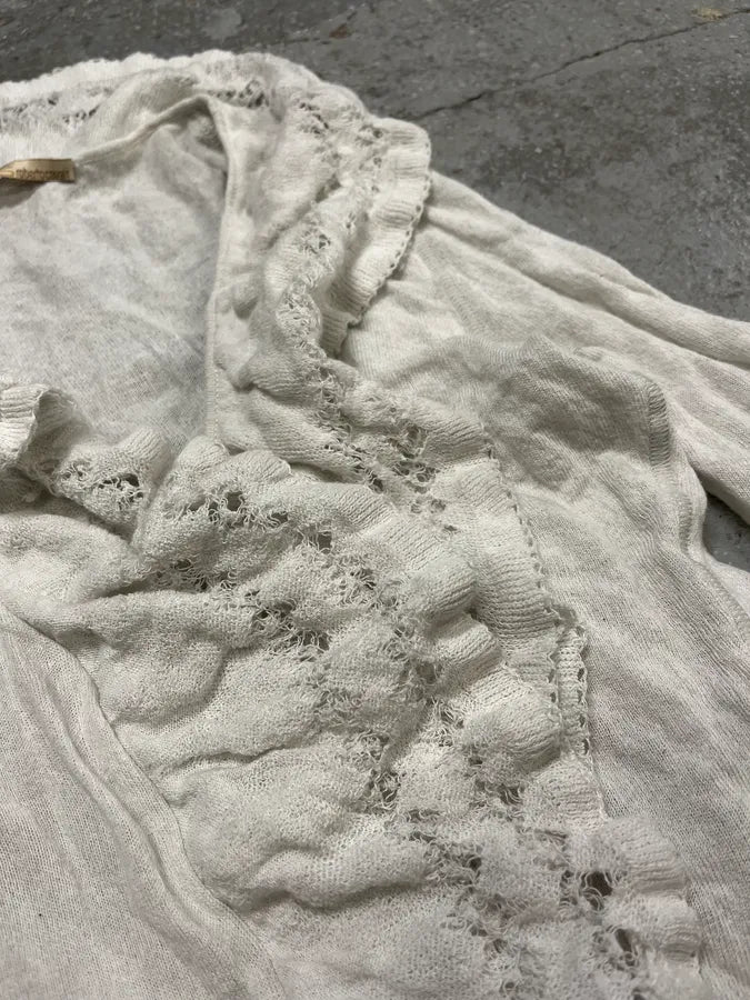 Cavalli White Mesh Cardigan Top Idbyqkm 3