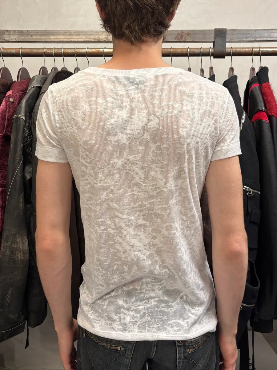 Cavalli White Transparency Trompe L’oeil Necklace Jaws T-Shirt DpzNLrq 2