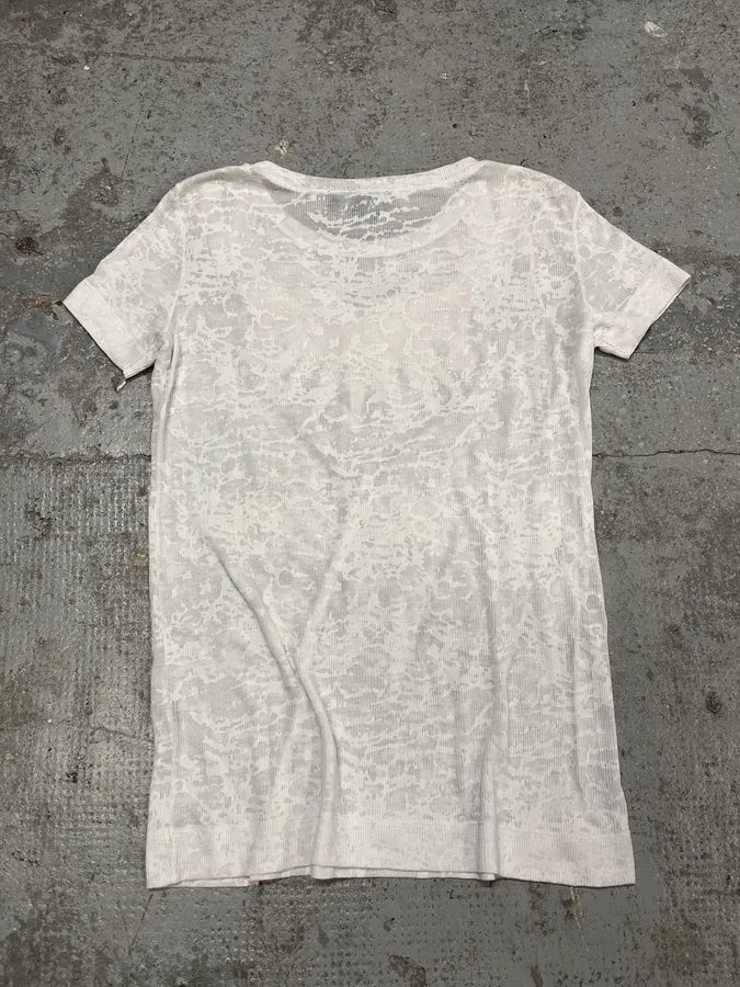 Cavalli White Transparency Trompe L’oeil Necklace Jaws T-Shirt DpzNLrq 5