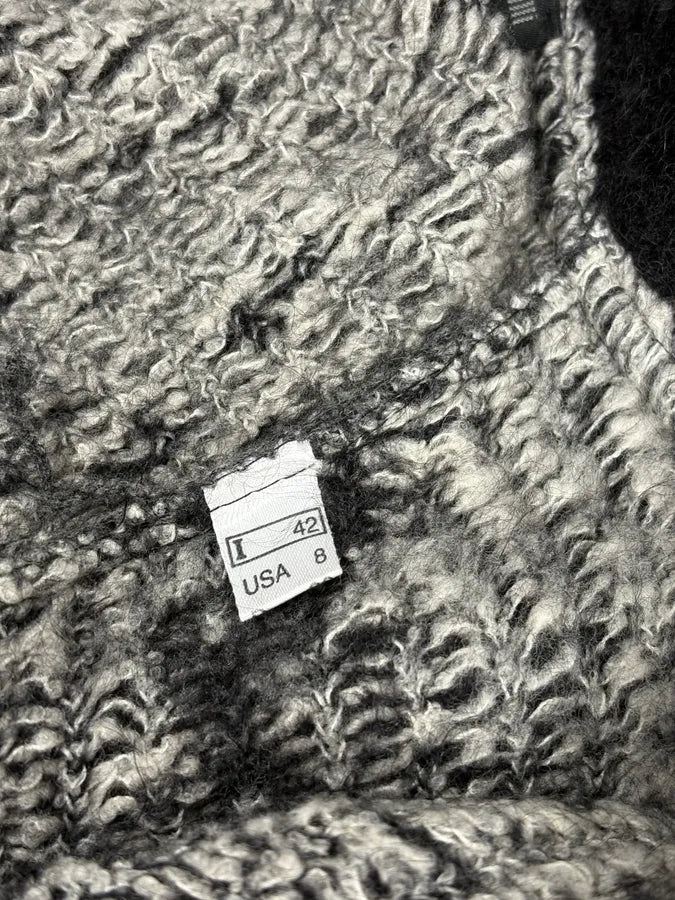 2000s Roberto Cavalli Grey & Black Wool Mohair Cardigan ojwKLkw 8