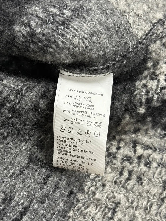2000s Roberto Cavalli Grey & Black Wool Mohair Cardigan ojwKLkw 9