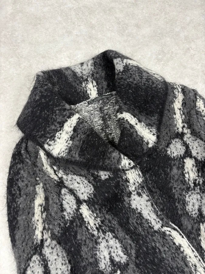 2000s Roberto Cavalli Grey & Black Wool Mohair Cardigan ojwKLkw 5