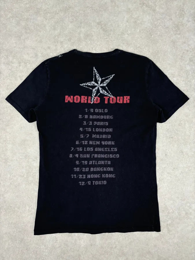 AW2016 Cavalli World Tour Leopard Guitar Black T-Shirt dRFdZwp 4