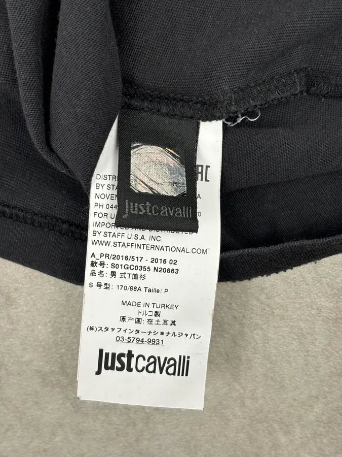 AW2016 Cavalli World Tour Leopard Guitar Black T-Shirt dRFdZwp 9
