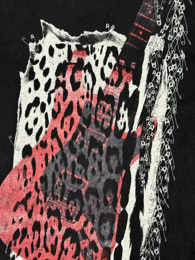 AW2016 Cavalli World Tour Leopard Guitar Black T-Shirt dRFdZwp 6