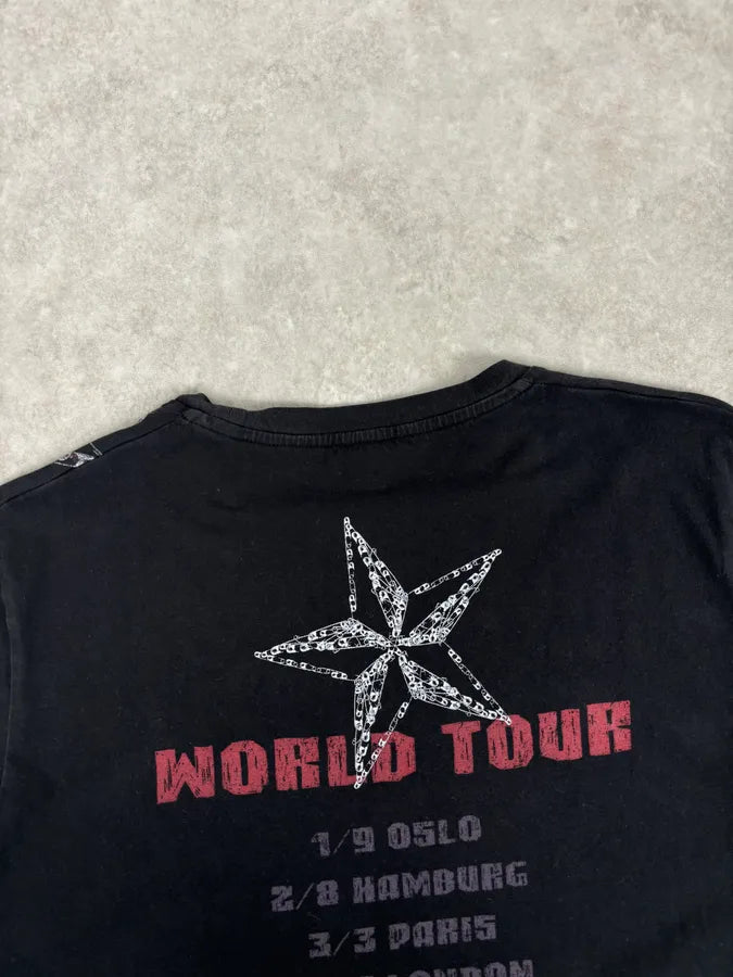 AW2016 Cavalli World Tour Leopard Guitar Black T-Shirt dRFdZwp 5