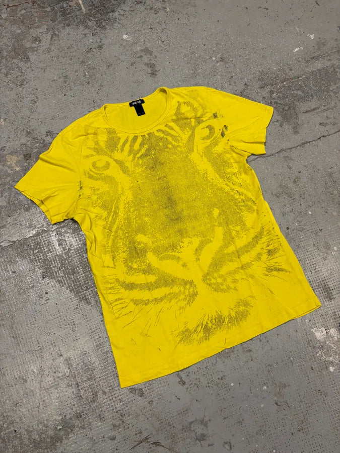 Cavalli Yellow Tiger T-Shirt qbuAmLK 3