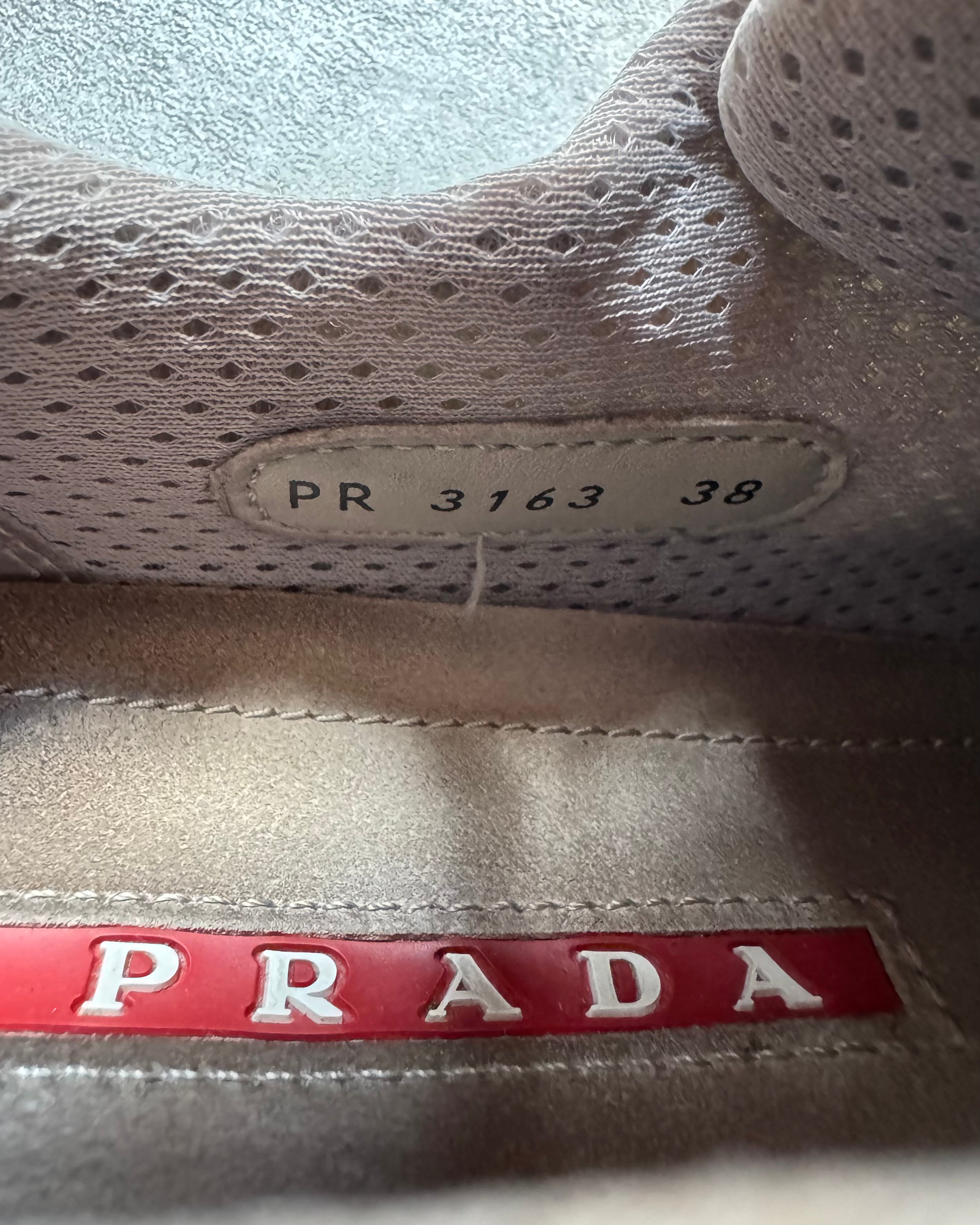 Prada America's Cup Navy Satin Shoes (39) - 8