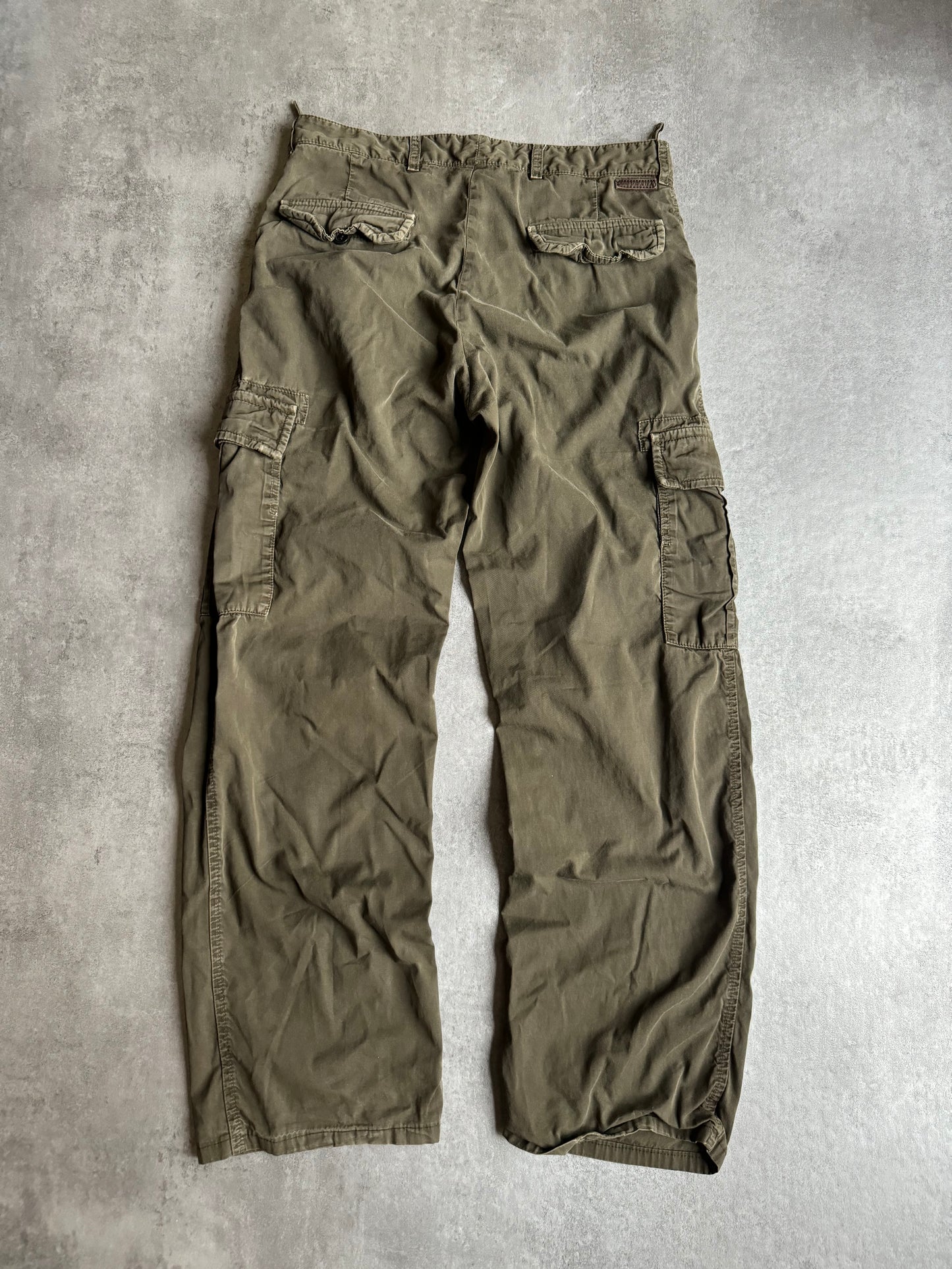 SS2007 Prada Sport Olive Military Cargo Pants  (S) - 2