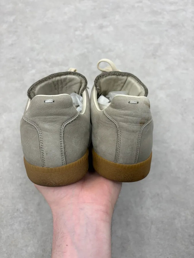 Maison Margiela Replica Grey Painted Army Sneakers xcBzTIU 6